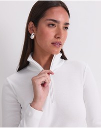 Sportscraft - Lucy Zip Funnel Neck Top