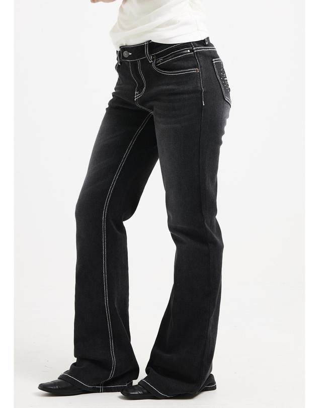 Neon Hart - Melrose Y2K Low Flare Denim Jeans