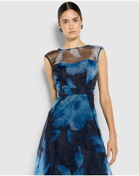 Montique - Christiana Printed Organza Dress