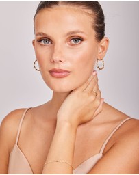 Zoe Olivia - 9K Gold Twisted Hoop Earrings