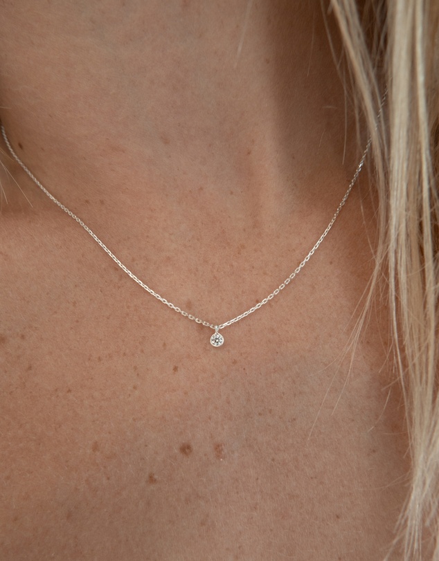 Luna Rae - Sterling Silver - Diamond Sky Necklace