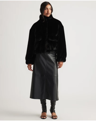 Decjuba - Saylor Faux Fur Bomber Jacket
