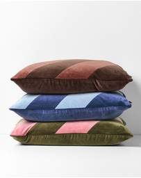 Aura Home - Velvet Stripe Cushion