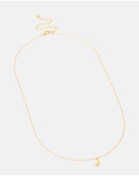 Lovisa - Waterproof Gold Plated Stainless Steel Mini Bubble Letter J Necklace