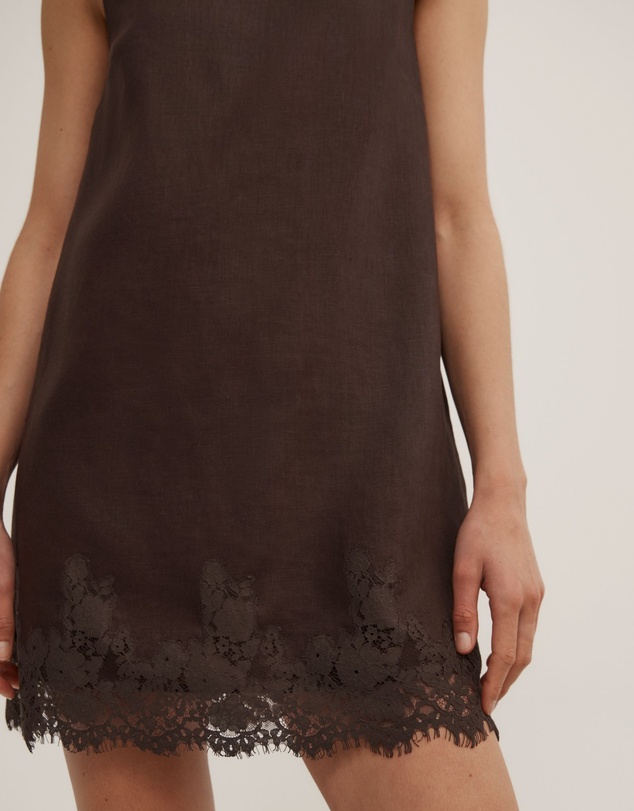 Witchery - Linen Lace Mini Dress
