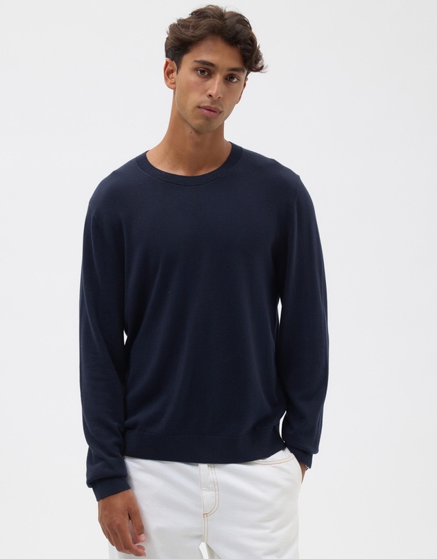 AERE - Lightweight Organic Cotton Crew Neck Knit Jumper