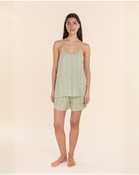 Gingerlilly - Polly Linen Cami and Short Set