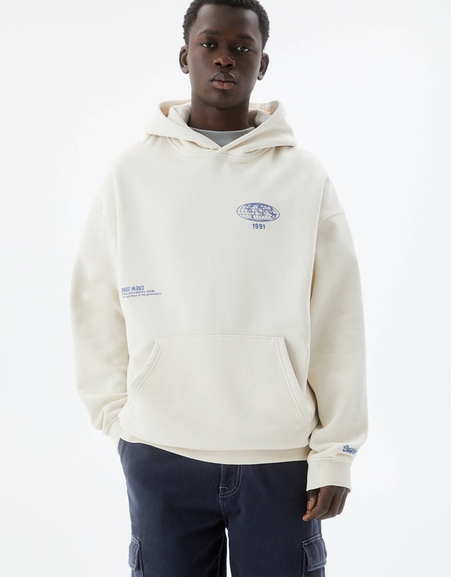 Garment-dye Hoodie Pullu0026bear, 57% OFF | www.aecc.com.sa