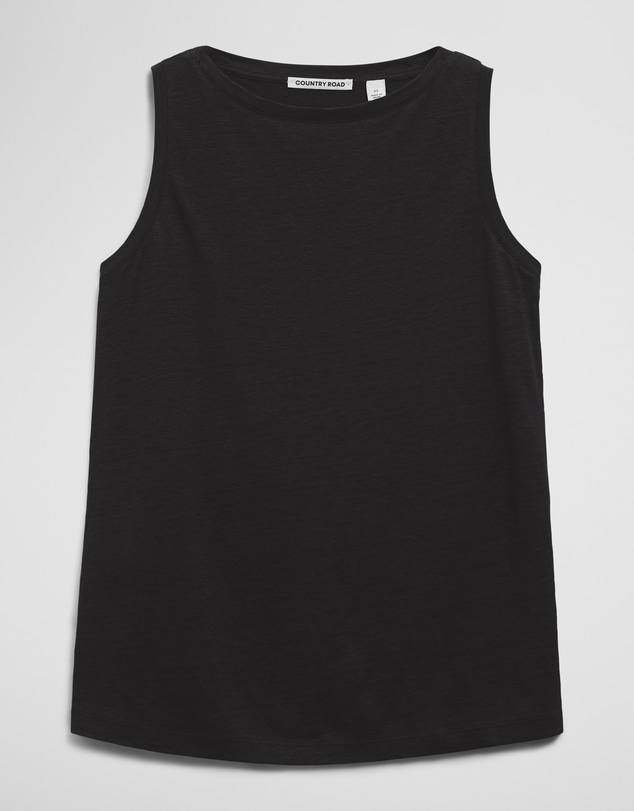 Country Road - Linen Boat Neck Tank