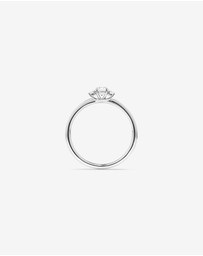 Michael Hill - 0.30 Carat TW Round Brilliant Diamond Three-Stone Engagement Ring in 14kt White Gold