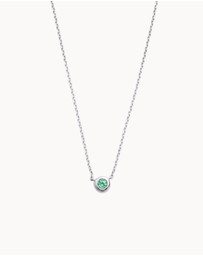 Kirstin Ash - Petite Birthstone Necklace May Emerald