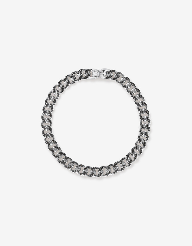 Michael Hill - Men's 1.38 Carat TW Men's Black Diamond Cuban Bracelet in Sterling Silver