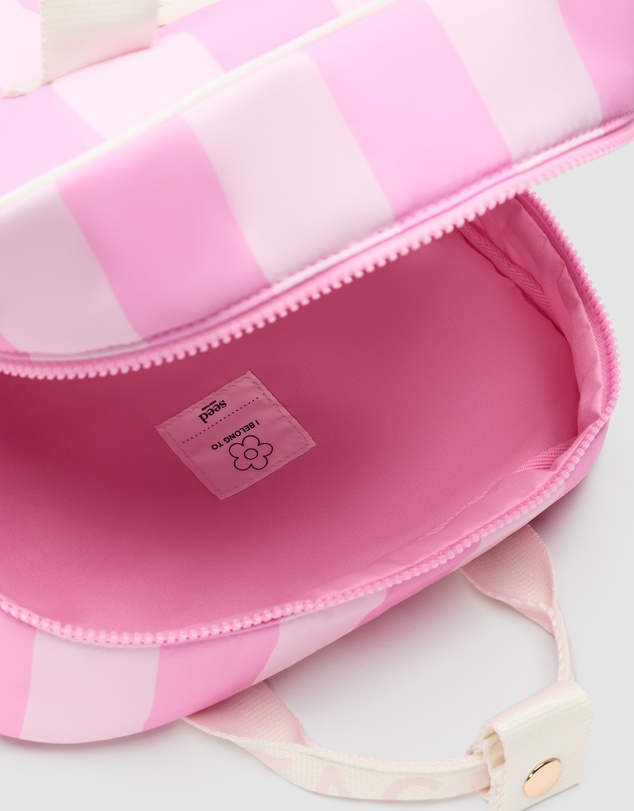 Seed Heritage - PINK STRIPE INITIAL BACKPACK