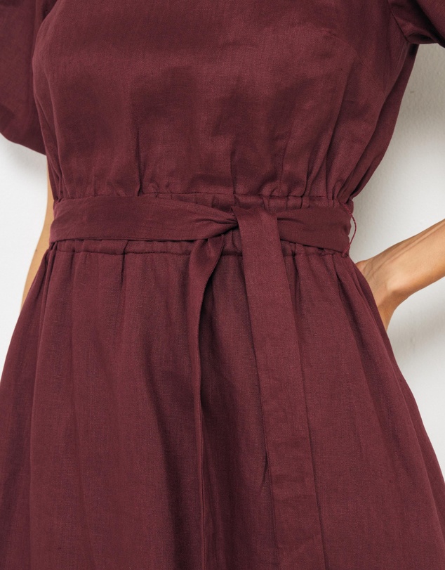 AERE - Myla Linen Midi Dress
