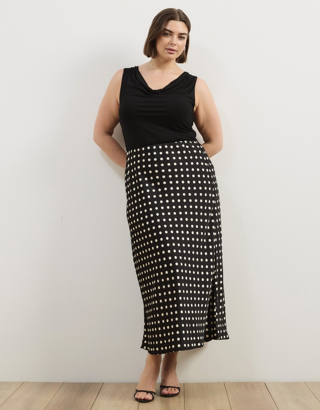 Atmos&Here Curvy - Jersey Cowl Neck Tank Top