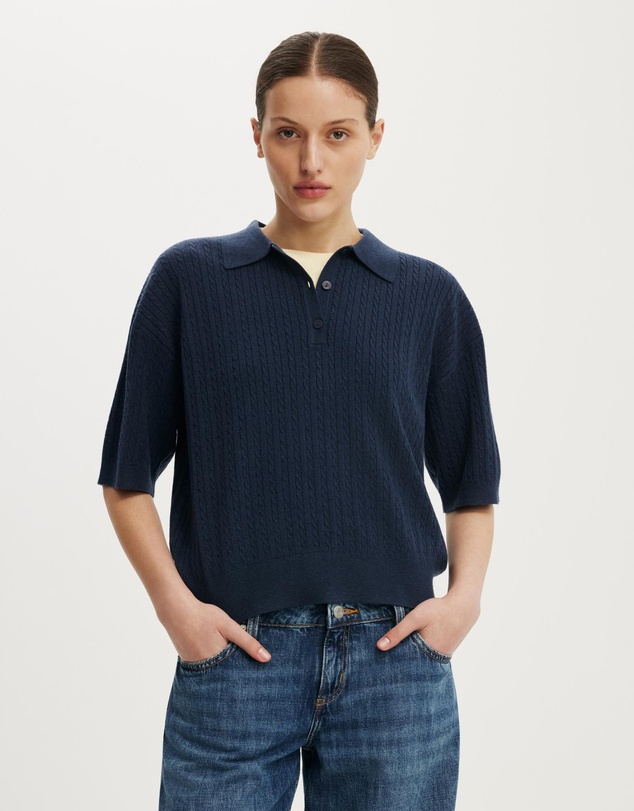 Cotton On - SS Boxy Polo Knit Jumper