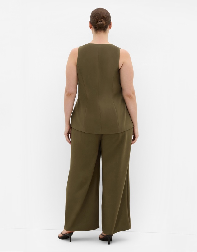 City Chic - Plus Size Tori Vest - khaki