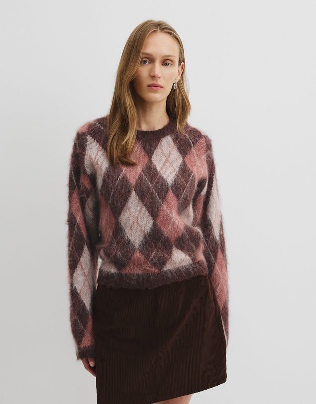 Country Road - Argyle Crew Neck Knit