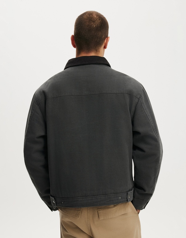 Cotton On - Cropped Canvas Harrington