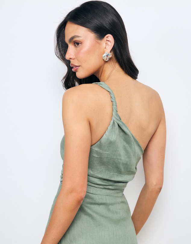AERE - Lettie One Shoulder Maxi Dress