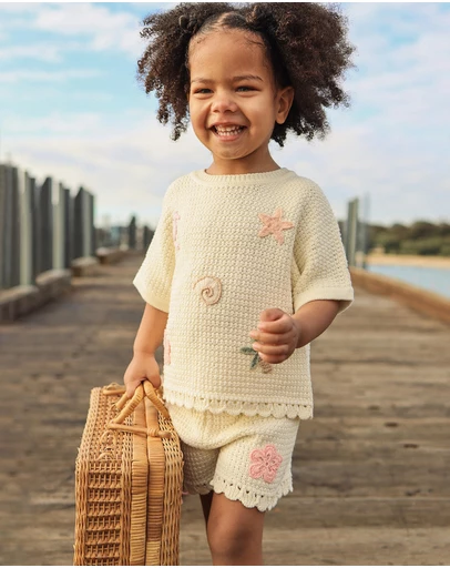 Kynd Baby - Crochet Top in Coconut