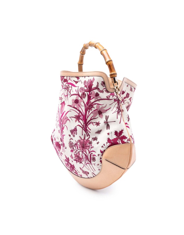 Pre-Loved by Azura Reborn - Pre-Loved Canvas Floral Peggy Bamboo Hobo