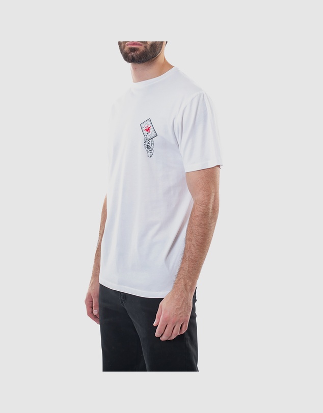 Fallen Footwear - Fallen Footwear Men Death' Embrace Tee Regular Fit Jumper White/Red