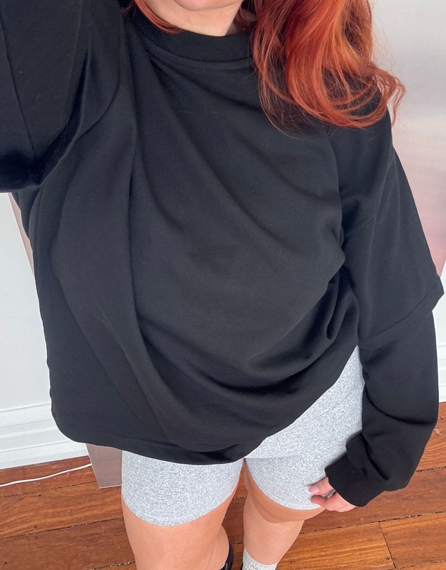 HyperLuxe The Label - Double Take LS- Black