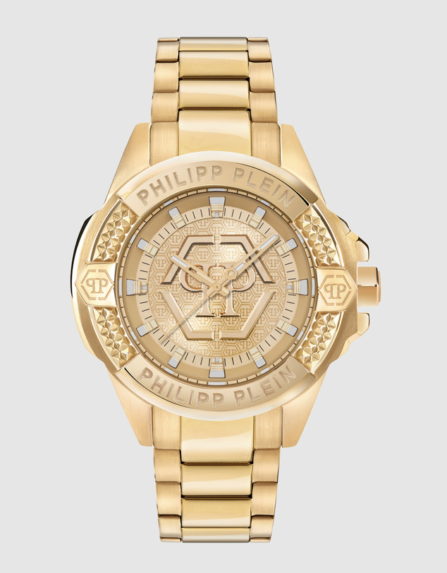 Philipp Plein - Philipp Plein Majesty 45mm Gold-Tone Dial Gold-Tone Stainless Steel Bracelet Watch