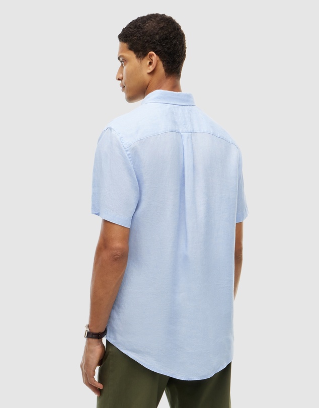 Tommy Hilfiger - Regular Fit Washed Linen Short Sleeve Shirt