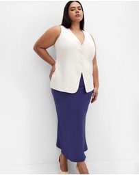 City Chic - Fountain Court Skirt - ink