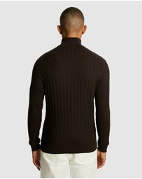 yd. - Eddie 1/4 Zip Cable Knit Jumper