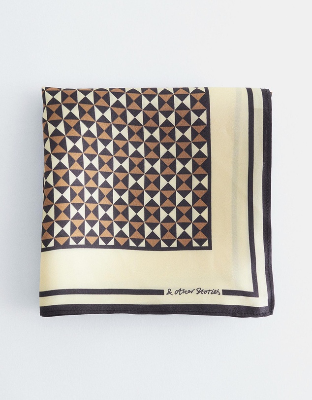 & Other Stories - Graphic-Print Square Silk Scarf