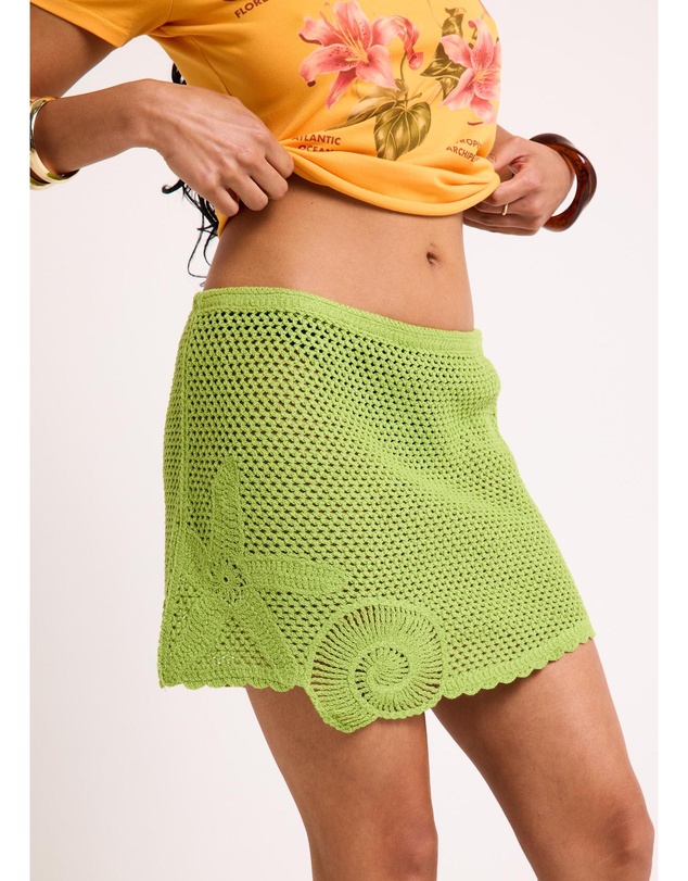 Subtitled - Coraline Fishnet Mini Skirt