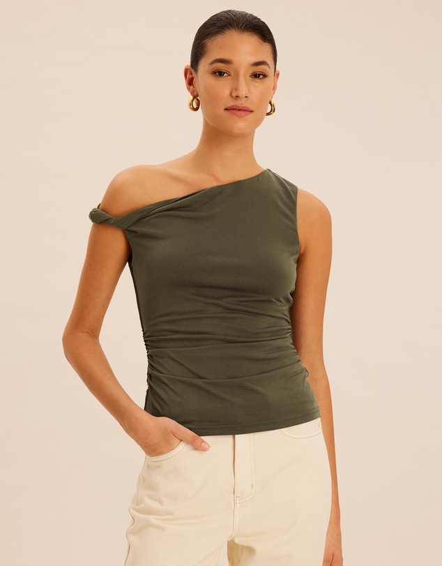 AERE - Cupro Off Shoulder Top