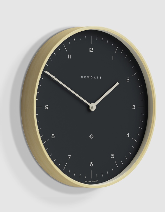 Newgate - Newgate Mr Clarke Clock Pale Wood Oil Grey Dial