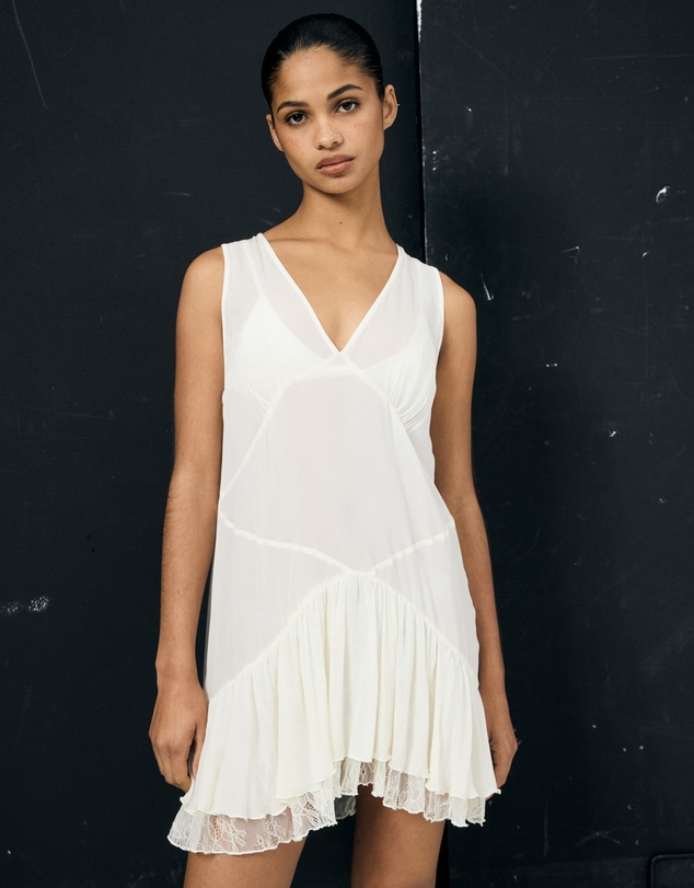Lover - Ione Deep V Contrast Mini Dress