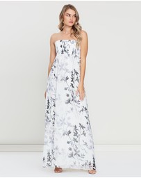 SKIVA - Strapless Print Maxi Dress
