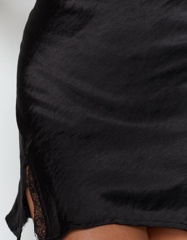 Beginning Boutique - Vivian Lace Mini Skirt Black