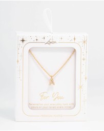 Lovisa - Gold Plated Cubic Zirconia Letter A Necklace