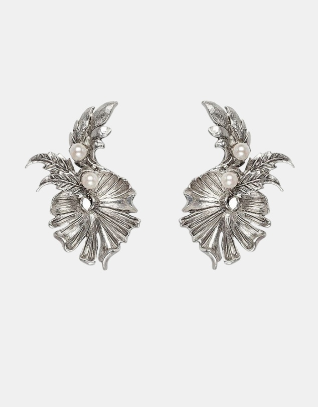 Kitte - Lotus Garden Earrings - Silver