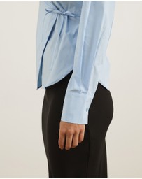 Atmos&Here - Kitt Cinched Waist Tie Wrap Shirt