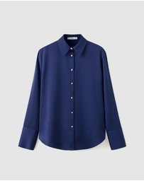 M.N.G - Satin Finish Flowy Shirt