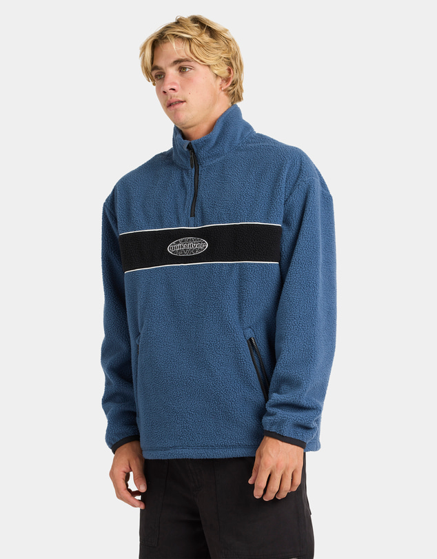 Quiksilver - Mens Mercury Panel 1/4 Zip Fleece Jumper