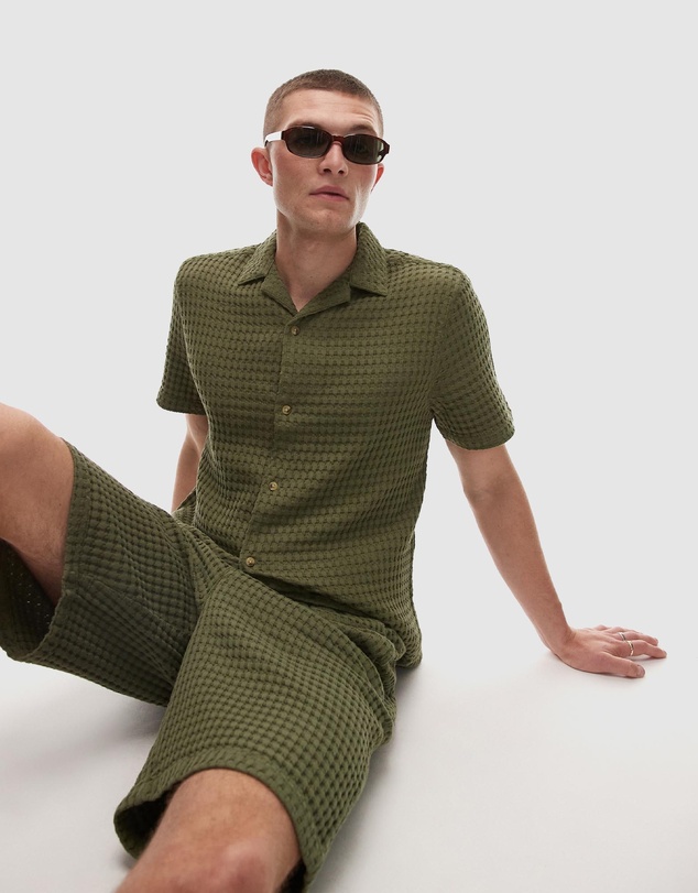 Topman - Textured Grid Check Co-ords