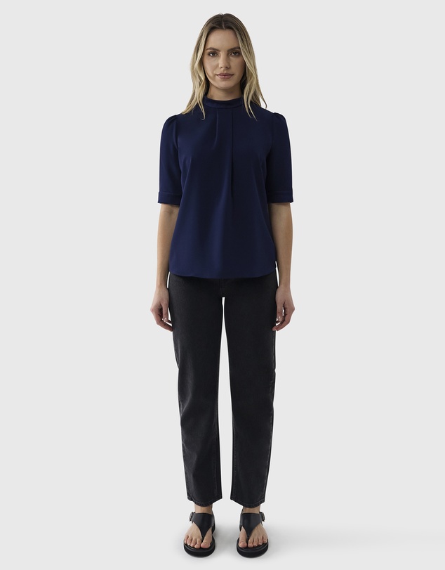 Farage - Crepe Short Sleeve Top