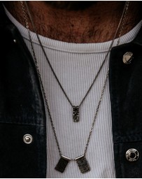 Haze & Glory - ICONIC EXCLUSIVE - Necklace Zirconia Black Shield in 925 Sterling Silver
