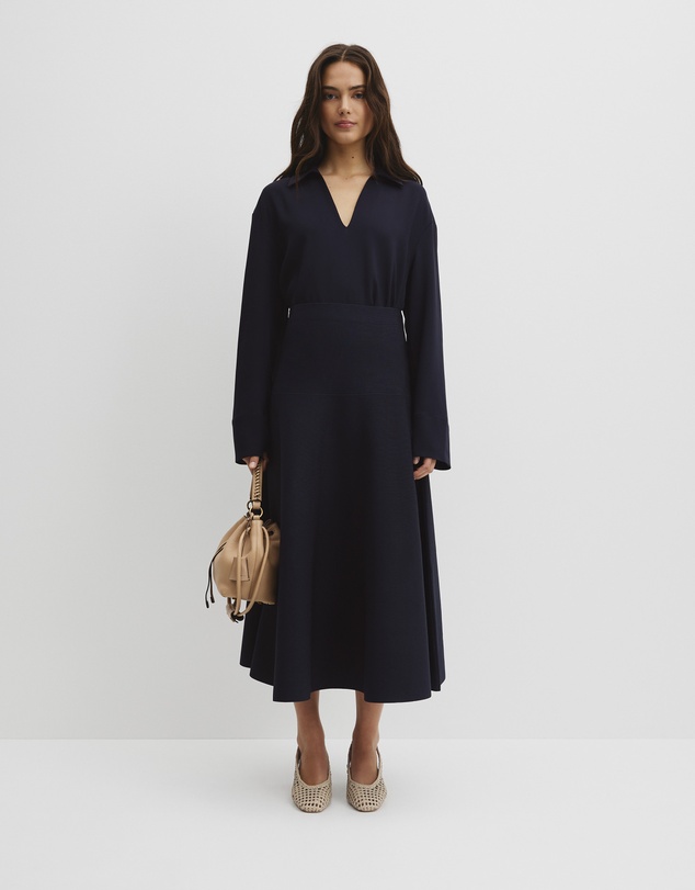 Country Road - Fluted Knit Midi Skirt