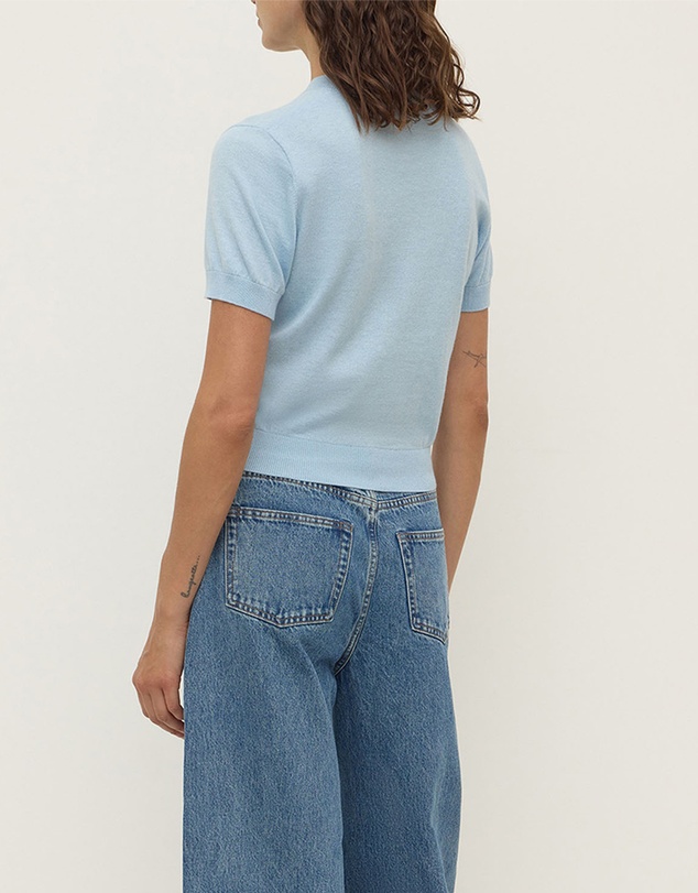Assembly Label - Semra Cotton Cashmere Short Sleeve Cardigan