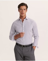 SABA - Calvin Long Sleeve Slim Stripe Shirt